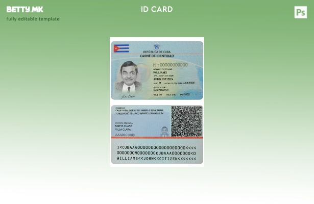 Шаблон за ID на Куба во модерен стил